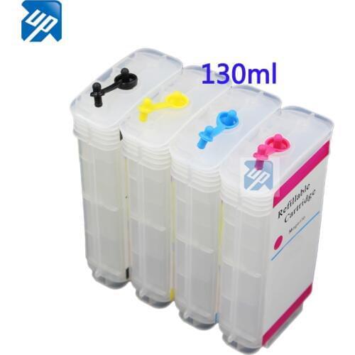 UP brand 4 x 130ml compatible for HP 82 82 BK C M Y refillable ink cartridge for HP Designjet 510 CH565A 4911A 4912A 4913A