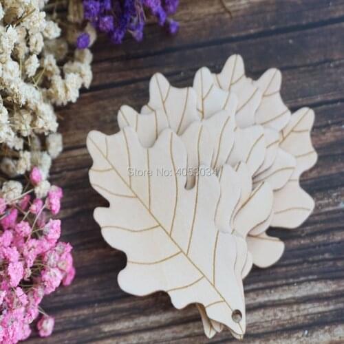 Wooden Oak Leaves Craft Shapes Plywood Tree English Quercus Robur Leaf