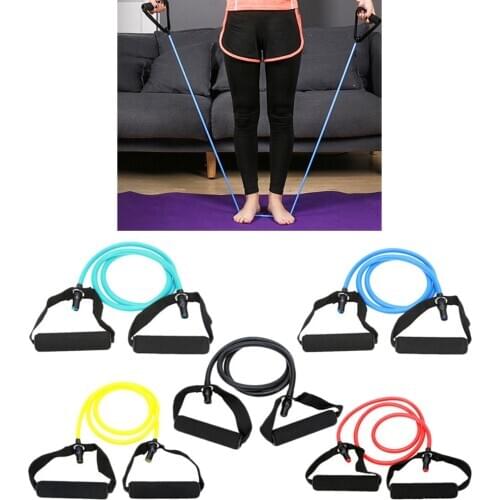 15lbs Yoga Pull Up Rope Resistance Bands Resistant Tubes Arms Butt Thigh Trainer Workout Fitness Exercise Bands with Handles