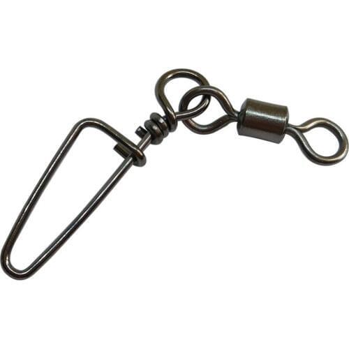 F2023 500pieces/lot Rolling swivel with coastlock snap fishing tackle fishhooks fishing accessories fishing swivels with snap