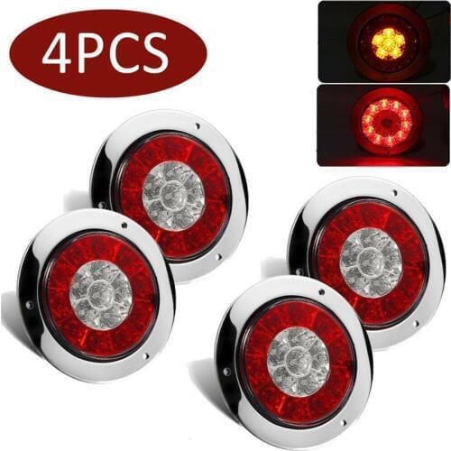 4PCS Lanterns Marker Truck LED Light 24v 16led Rear Lights Trailer Parking Lights LED Trailer Light LED Rear Lantern On Trailer