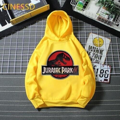Dinosaur print jurassic park hoodies boys clothes cap sweatshirts winter plus velvet kids top girls sport outfit children coat