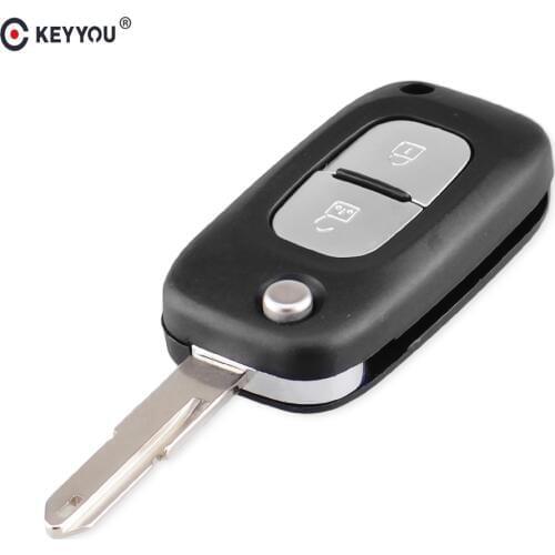 KEYYOU Modified Folding Remote Car Key Case For Renault Clio Vivaro Master Traffic Kangoo Megane laguna Filp Key Shell