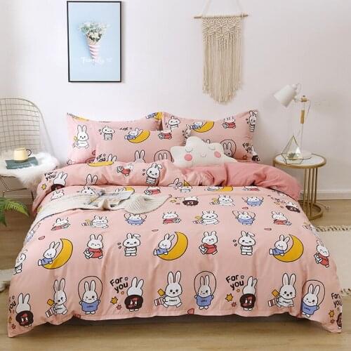 Cute Kawaii Bedding Set Modern Cartoons Fruits Duvet Cover Bed Linen Sheet Adults Kids Comforter Cover Set Boys Girls Bedroom