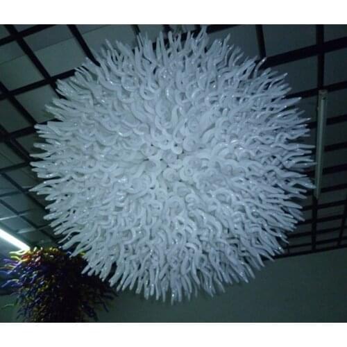 LR102 - Free Shipping Pop Style White Italian Round Ball Glass Chandeliers