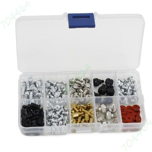 Desktop 228pcs Screws Kit Motherboard Standoffs PC Cooling Fan CASE Thumb Screws Gasket