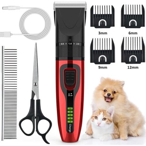 Professional Pet Grooming Salon Electric Clippers Kit Cordless Rechargeable Dog