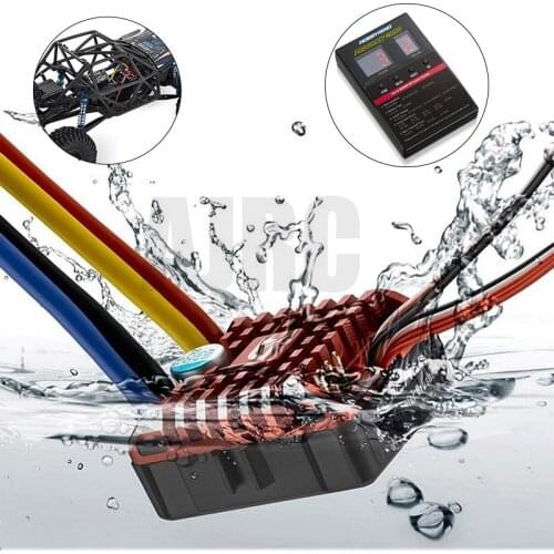 RC Car QUICRUN 1080 80A Waterproof Brushed ESC Speed Controller with Program Card for RC Crawler Traxxas Axial SCX10 90046 TRX-4