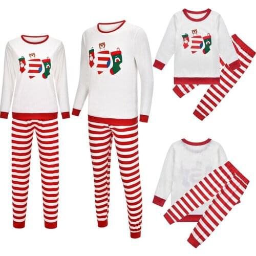 YAGIMI Christmas Pajamas Family Dad Mommy and Daughter Matching Clothes Merry Christmas Pijamas De Navidad Familiar Family Look