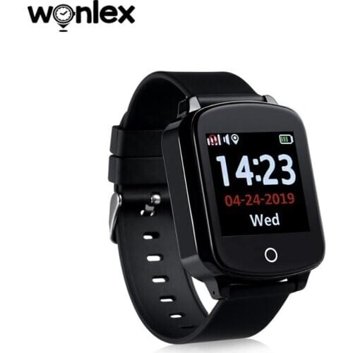 Wonlex EW200S Smart Watch Waterproof IP67 Wearable Devices Elderly Health Fall-down Alarm Blood Pressure Heart Rate Detection