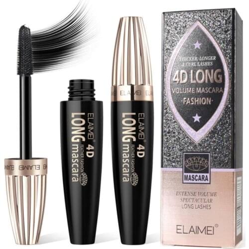 New 4D Silk Fiber Lash Mascara Waterproof Mascara For Eyelash Extension Black Thick Lengthening Eye Lashes Cosmetics Hot TSLM2