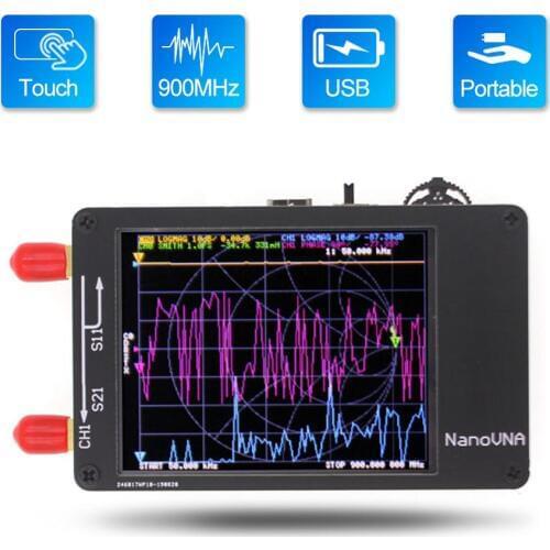 NanoVNA 50KHz-900MHz Vector Network Analyzer Digital Touching Screen Shortwave MF HF VHF UHF Antenna Analyzer Standing Wave