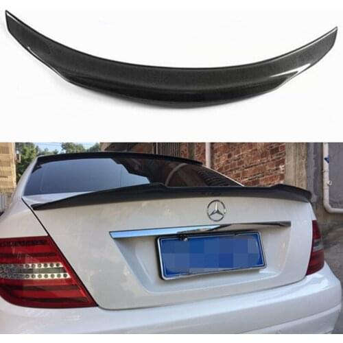W204 PSM Style Carbon Fiber Rear Wing Spoiler for Mercedes-Benz C-Class W204 4-Door Sedan C180 C200 C220 C260 C300 2007-2013