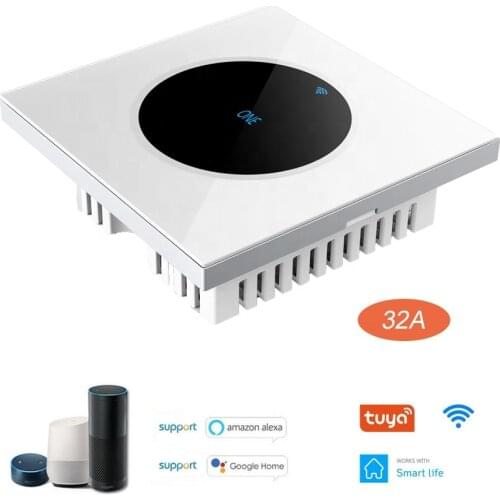 Wifi Boiler Smart Switch 32A Water Heater Switches Voice Remote Control EU UK Touch Panel work Alexa Google Home