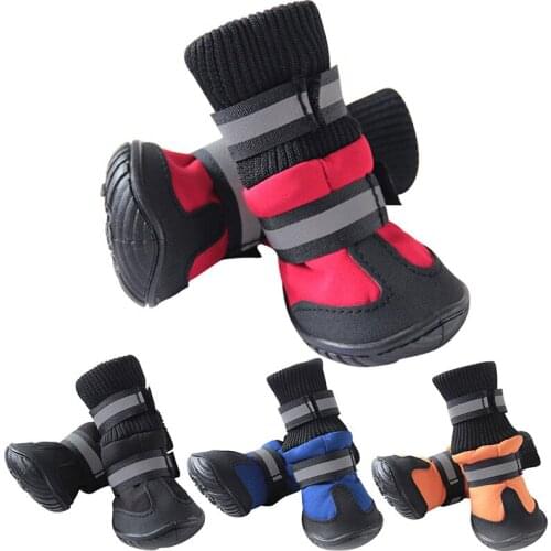 4Pcs/Set Winter Pet Dog Shoes Waterproof Small Big Dogs Boots Cotton Non Slip XS XL for ChiHuaHua Pet Product