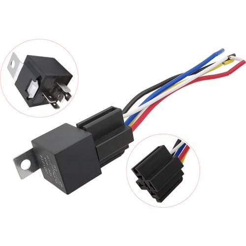 1Set JD1914 Automotive Relay with 5 Pin Socket Wire Car Relay 12V 40A Universal Auto Relay For Car Truck