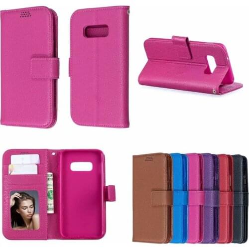 10pcs/lot quanlity Lychee Litchi wallet leather cover case For samsung S10 S9 lite e A9 A8 A7 A6 J8 J6 J4 plus 2018 A6s note 9