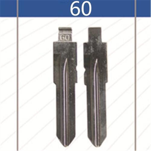 2 Pcs Uncut Replacement Car Key Blade for FIAT Key No.60 BLANK BRASS Car Key Blade