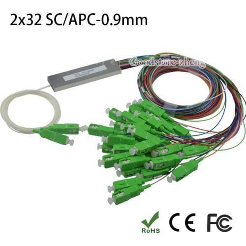 2x32 SC/APC Fiber Optic FBT PLC Splitter Fiber splitters Fiber pigtails SC APC
