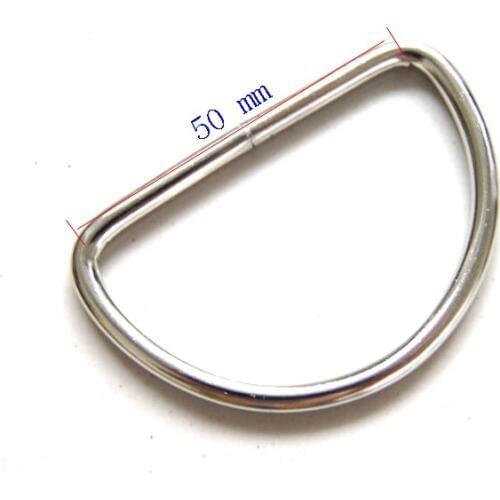 30 PIECES, 2 inch, nickel D Rings 50mm width Metal D ring for bag making
