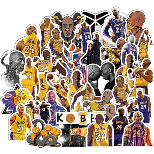 50Pcs Basketball Stickers Waterproof PVC Laptop Skateboard Suitcase Graffiti Stickers Toy Decal Luggage Phone Motorcycle Guitar