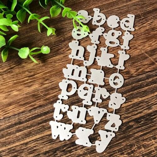 F2TE Alphabet Letter Metal Cutting Dies Stencil DIY Scrapbooking Album Stamp Paper Card Embossing Crafts Decor