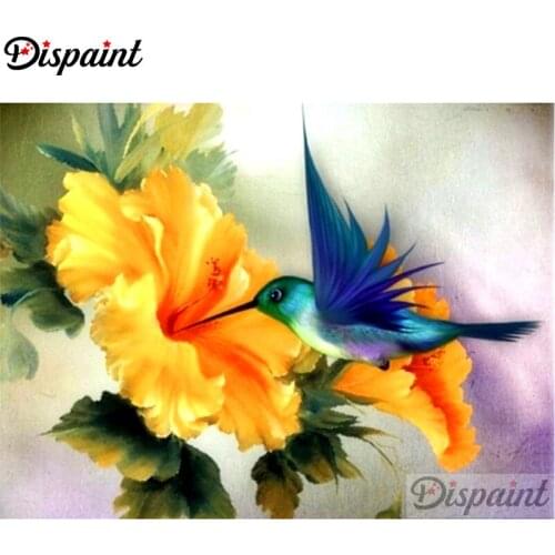 Dispaint Full Square/Round Drill 5D DIY Diamond Painting "Birds and flowers" Embroidery Cross Stitch 3D Home Decor A10218