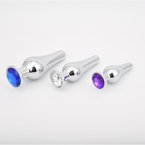 1PC Small Size Anal Plug Massager Diamond Metal Butt Plug Anal Sex Toy for Women Men Gay Erotic Toys Sex Shop Adult Product