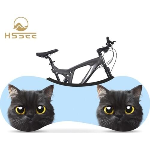 HSSEE Animal Series Bicycle Indoor Dust Cover High-quality stretch fabric 700C 26"-28" Road Bike Tire Elastic Protective Cover