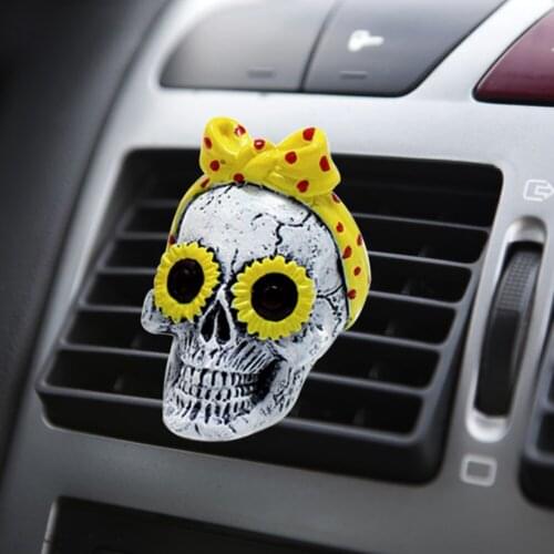 Skull Ghost Car Air Freshener Car Perfume Diffuser Vent Clip Human Body Skeleton Aromatherapy Resin Car Smell Diffuser Clips