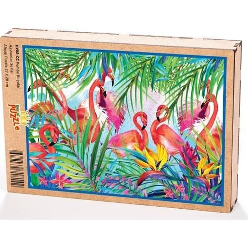King Of Puzzle Pink Swans Wooden Jigsaw Puzzle 204 Pieces (HV08-CC)