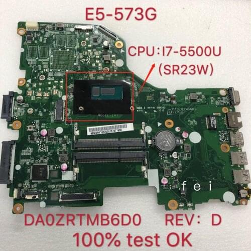 E5-573G NBMVH11001 for ACER Aspire Laptop Motherboard DA0ZRTMB6D0 I7-5500U DDR3 100% test ok
