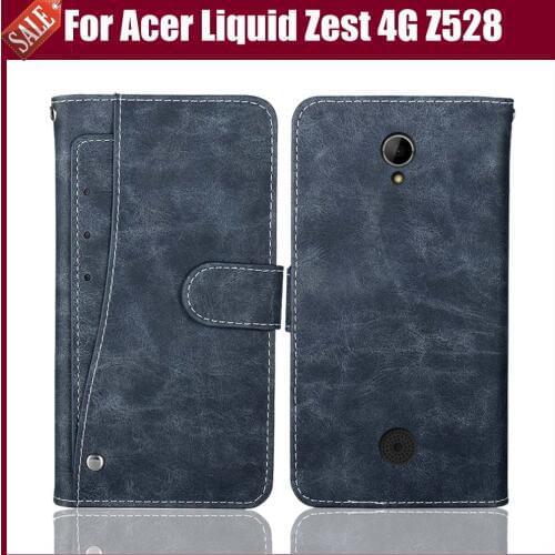 Hot Sale! New Arrival High Quality Flip Leather Phone Case Protective Cover For Acer Liquid Zest 4G Z528 Case With Card Slots