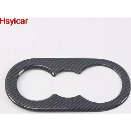 Hsyicar For Volkswagen Tiguan MK2 2017 2018 2019 Rear Seat Water Cup Holder Cover Trim Interior Accessories ABS Stainless Steel
