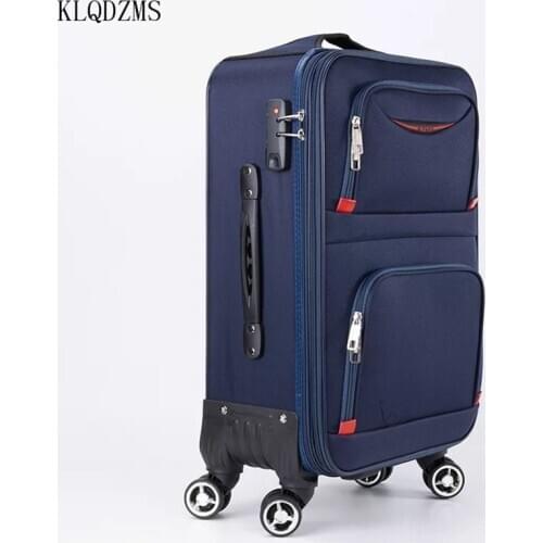 KLQDZMS 20’’22’’24’’26’’28Inch Travel Suitcase With Wheels Carry On Rolling Trolley Oxford Luggage