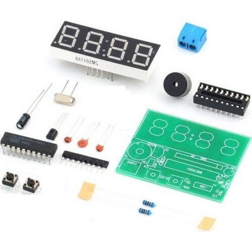 1PCS AT89C2051 Digital 4 Bits Electronic Clock Electronic Production Suite Kit