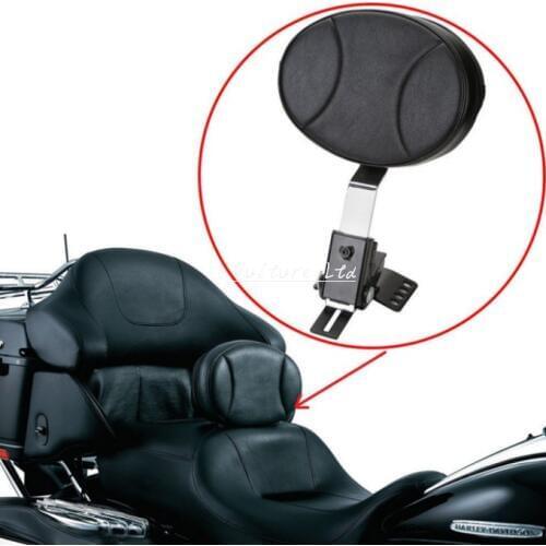 Motocycle leather Plug In Driver Rider seat Backrest Kit Custom Made For Harley Touring FLTR FLHT FLHR models