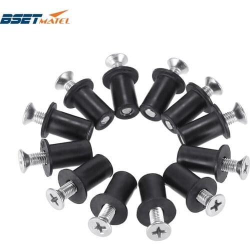 M5 Rubber Well Nuts With Screw Blind Fastener Motorcycle Windscreen Windshield Rivet Kayak Canoe Boat Marine Dinghy Accessories
