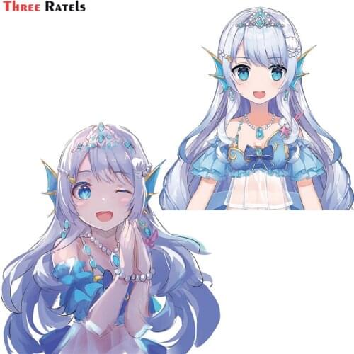 Three Ratels A473 Cute Anime Girl For Yamaha Motorcycle Stickers Personalized Auto Accessories Decoration Waterproof Protected