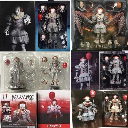 NECA Pennywise Figure Dancing Clown Stephen Kings Collectable Model Toy Horror Gifts 18cm