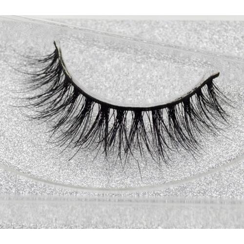 Visofree Mink False Eyelashes Classic Collection Upper Lashes Natural & Lightweight Mink Lashes 1 pair Glitter Packaging A07