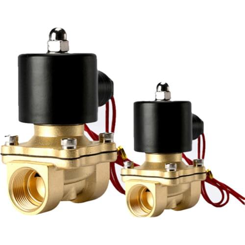 2W025-06 Normally closed 2/2 way 1/8 inch pneumatic solenoid valve water air gas oil brass valve NBR DC AC 12V 24V 110V 220V