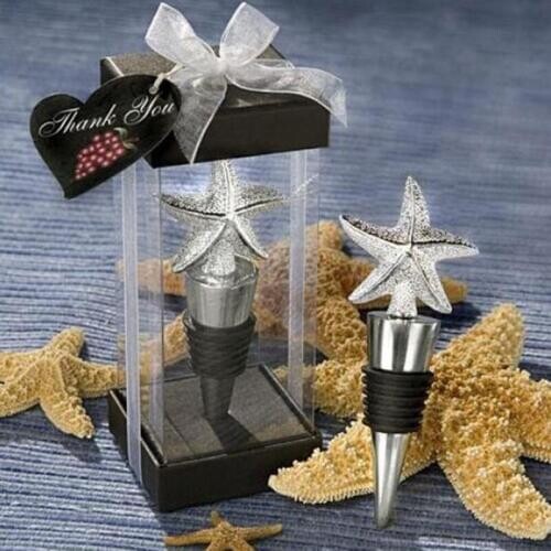 Beach Theme Rhinestone Star Wine Bottle Stopper Wedding Party Favor Gifts Souvenirs Giveaway For Guest LX7512