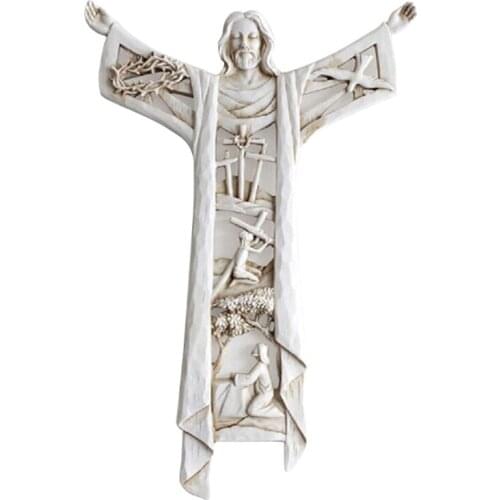 Risen Christ Last Supper Wall Cross Hanging Decoration for First Holy Communion L69B