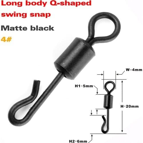 Maximumcatch 100Pcs/lot Carp Fishing Swivel Long Body Rolling Fishing Swivel Snap Fishing Tool Fishing Tackle Box