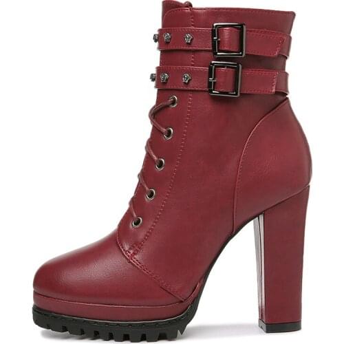 Chunky Heel Boots WomenS Platform Shoes Martin Boots WomenS Boots