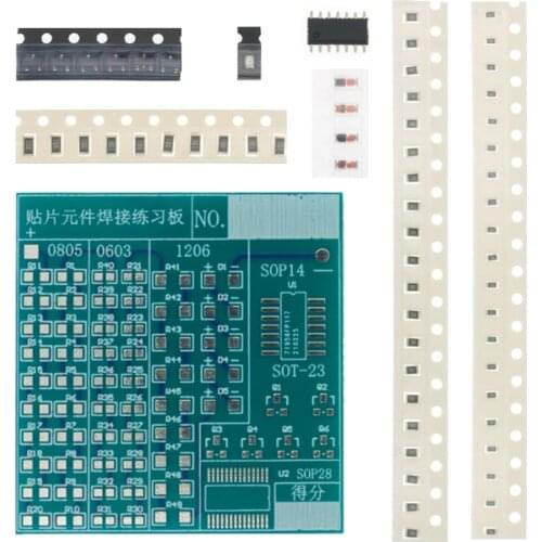 DIY Circuit Board PCB SMT SMD Soldering Practice Board DIY Kit Fanny Skill Training Electronic Suit 77PCS components