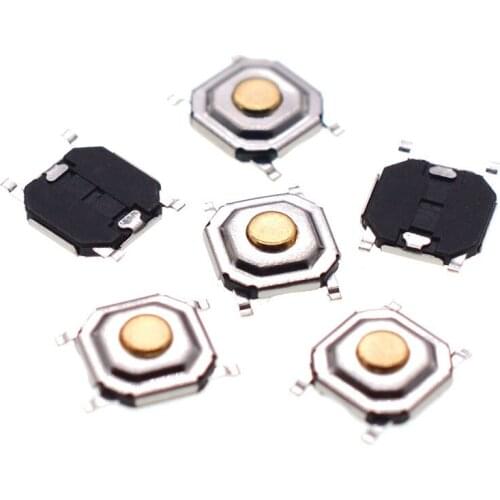 Touch ON/OFF switch 4*4*1.5/1.7MM 4 pin light touch micro/button switch waterproof copper head touch switchSMD4