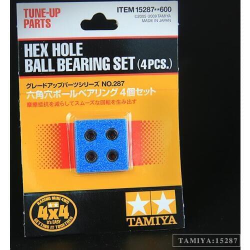 4PCS 620 Hex Hole Ball Bearing 15287 MA/MS/VS/AR Chassis Hexagonal Axle Bearing For Tamiya 1/32 Mini 4WD Car Model