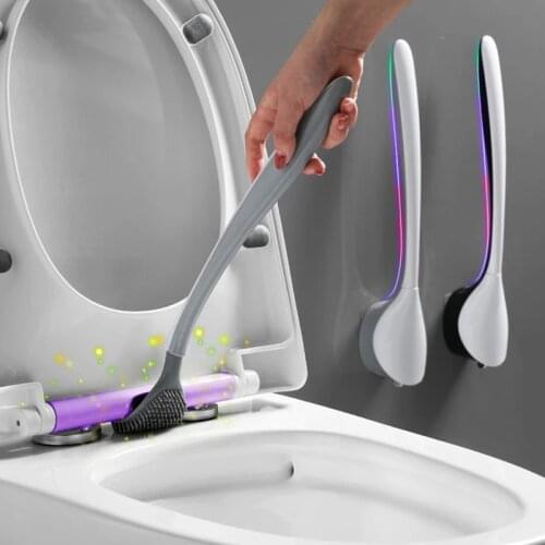 Silicone Toilet Brush For WC Accessories Drainable Toilet Brush Wall-Mounted Cleaning Tools Household Bathroom Accessories Sets
